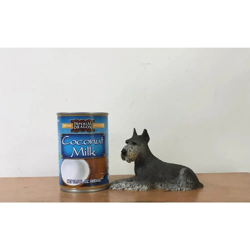 Vtg 1998 Castagna Italian Resin Figurine Schnauzer Cute Sitting Dog 5.5